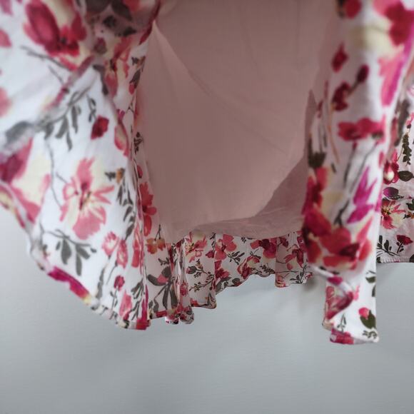 Hello Molly Floral Mini Dress with Deep V and Cut Out Back, Size Small - Picture 4 of 9